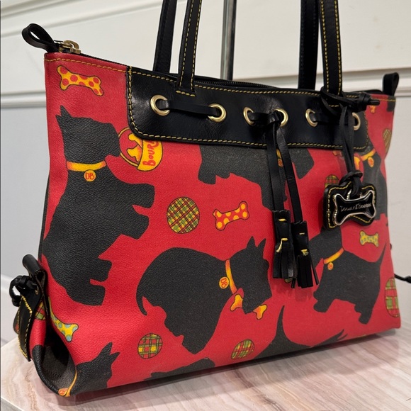 Dooney & Bourke Handbags - Dooney & Bourke Bag Red and Black Scottie Dog Tote